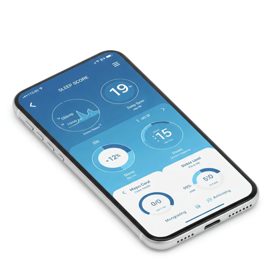 AI fitness app showing daily health stats and personalized fitness recommendations"